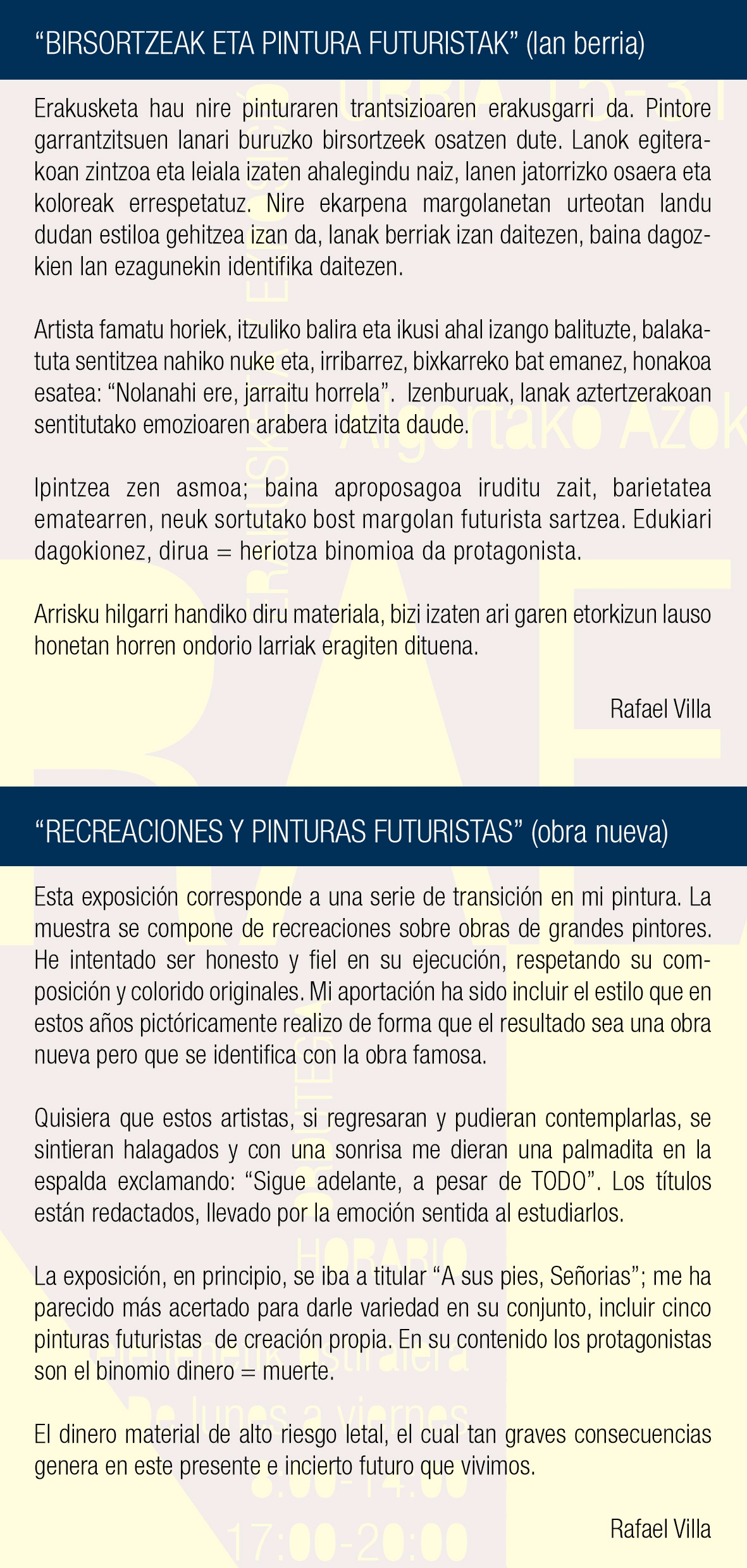 Recreaciones y Pinturas Futuristas