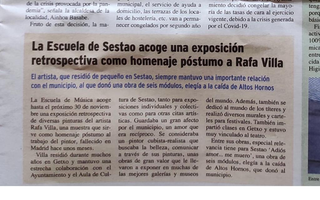 Exposición Breve Retrospectiva Sestao